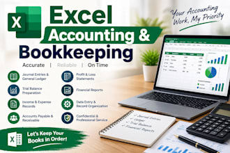 do excel bookkeeping , accounting and financial reports