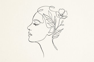draw one line art minimalist line art illustration