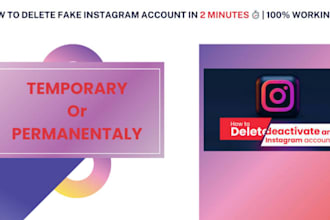 delete old or fake accounts from instagram, facebook, and youtube