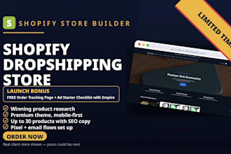 build a conversion focused shopify dropshipping store