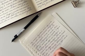 write anything with beautiful handwriting