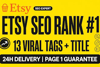 do etsy SEO to rank 1 with etsy tags and title
