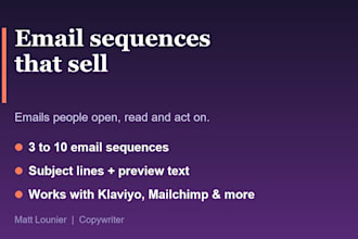 write email sequences and newsletters that convert subscribers into buyers