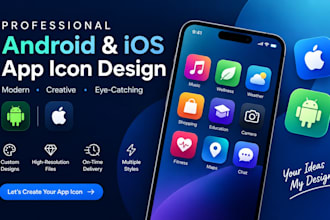 design professional andriod an IOS app icons