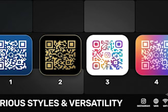 design custom logo qr code with frame and scan me border
