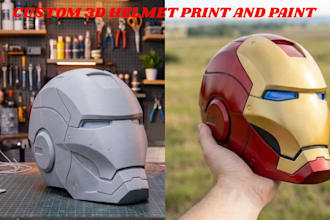 3d print and paint ,ship halloween helmet,cosplay helmet ready for 3d printing