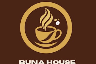 design a professional coffee shop logo and brand identity