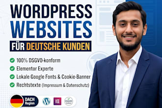 build a modern german wordpress website with elementor and dsgvo