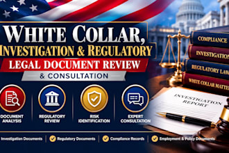 review white collar, investigation and regulatory legal documents