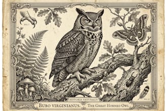 create detailed vintage engraving and etching illustration