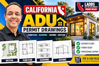 create california adu permit drawings, residential plans