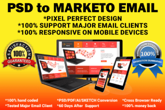 convert PSD to responsive marketo email template