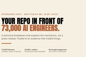 promote your ai tool or repo to 73,000 ai engineers on linkedin
