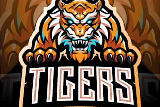 design creative beautiful tiger logo