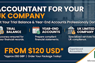 be your UK accountant for trial balance and accounts