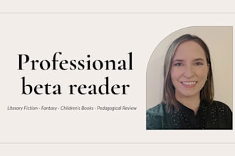 beta read your fiction manuscript
