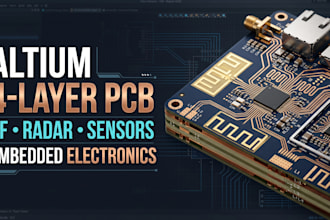 design altium 4 layer pcb, rf rader, sensor and embedded electronics
