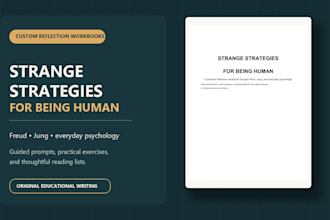 create a psychology inspired self reflection workbook