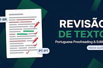 proofread and edit your portuguese text with native quality