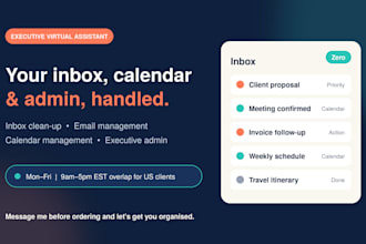 be your executive virtual assistant for calendar management