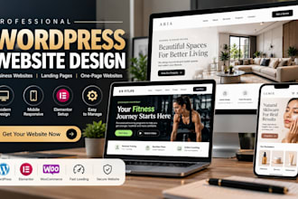 create a wordpress one page website, landing page for business and ecommerce