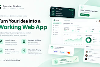 build a custom saas dashboard and mvp web app