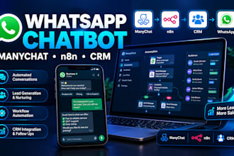 build fix manychat automation whatsapp api chatbot n8n crm lead generation flow