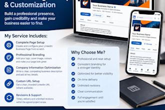 create and setup professionally your linkedin business page