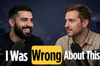 design youtube podcast and interview thumbnails