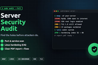 audit and harden the security of your linux or windows server