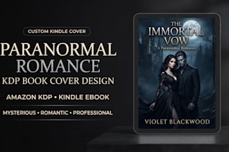 design a paranormal romance KDP book cover for kindle