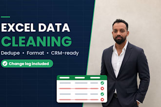 do excel data cleaning and CRM contact list cleanup