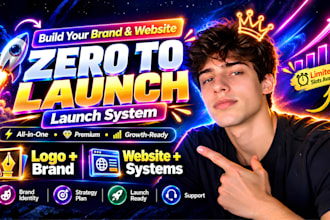 create your startup brand identity, website and launch system