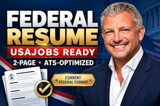 write a 2 page federal resume for usajobs