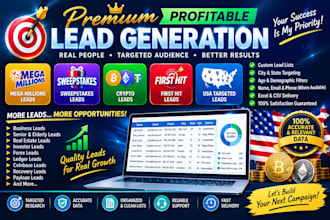 premium profitable sweeps mega millions leads, crypto leads, first hit leads
