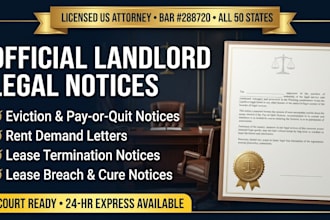 draft a state compliant legal eviction notice for your tenant