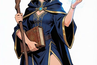 custom comic character dnd and illustration