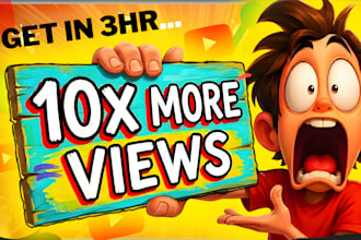 design cartoons thumbnails, or high ctr youtube thumbnails