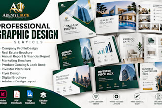 design a professional brochure, annual, financial, marketing, or investor design