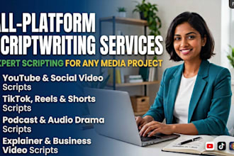 write professional content and scripts for youtube and reels