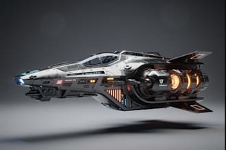 create 3d spaceship models, starships, interiors and robot sculpts