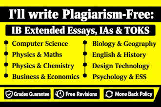 do ib extended essay and ib ias editing, improvements and feedback