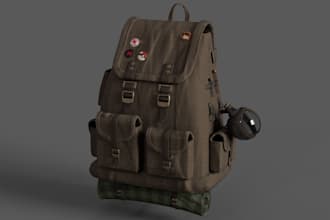 create stylized 3d game props and low poly 3d models