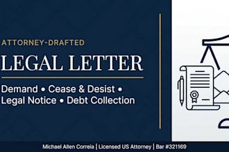 draft a formal legal notice for your business or dispute as a US attorney