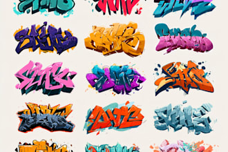 write your name or your brand with urban art graffiti style