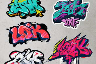 do 90s airbrush graffiti design, airbrush art and lettering