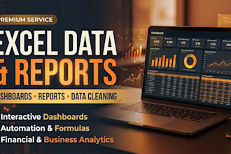 create excel reports, inventory trackers and business dashboards