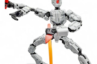 create custom 3d articulated action figure stl models for 3d printing