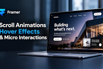 create framer scroll animations, hover effects and custom micro interactions