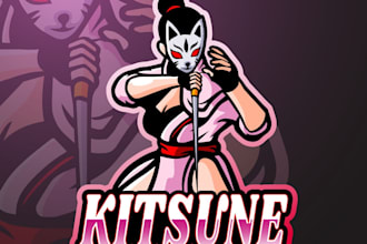 design superb fantastic kitsune logo